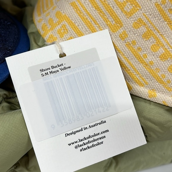 Lack of Color Shore Printed Yellow Bucket hat new wtag - Picture 5 of 8